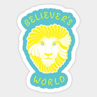 No Texture With Text Pure Bright Colors Version - Believer's World Resident Wopo Sticker